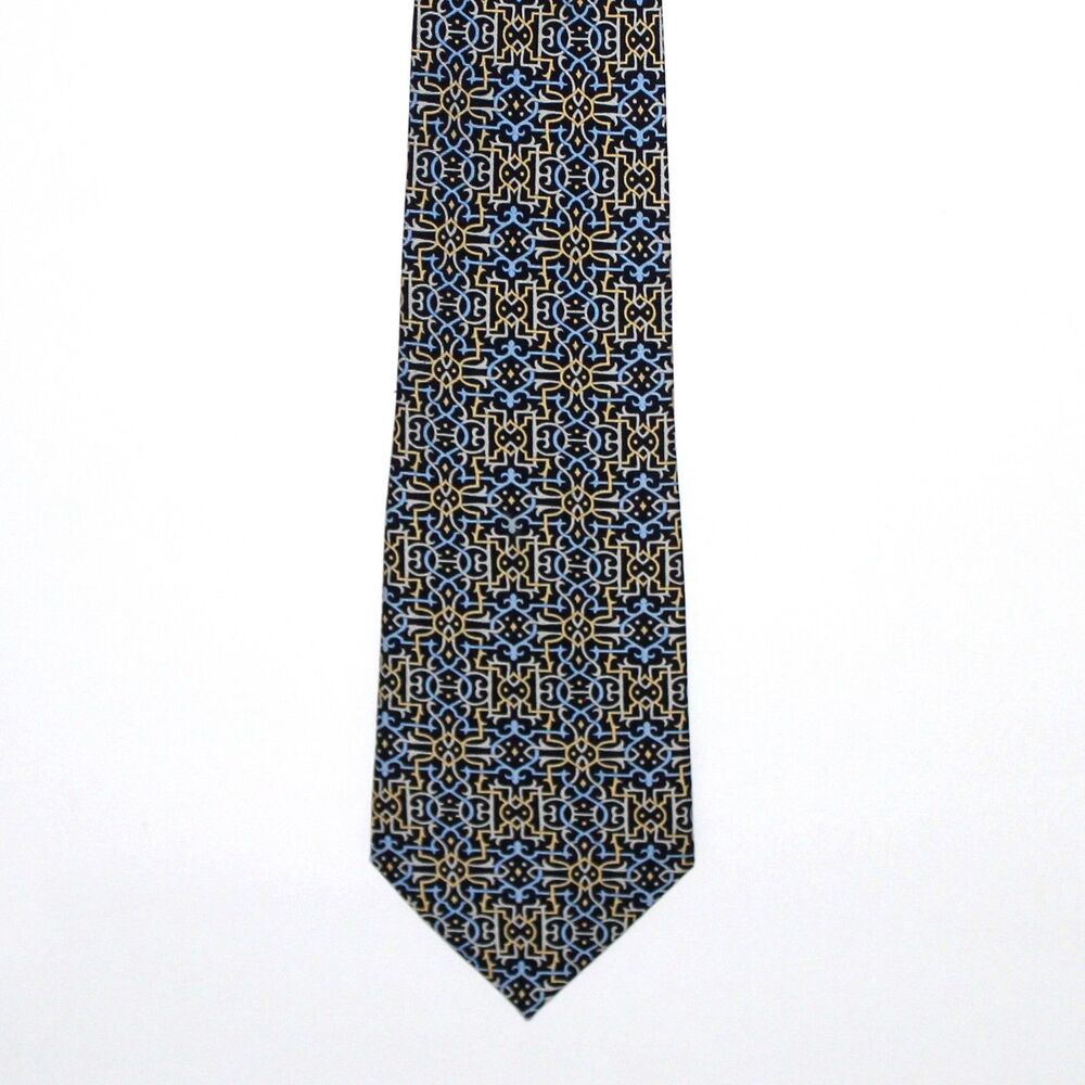 Necktie Metropolitan Museum of Art silk blue yellow